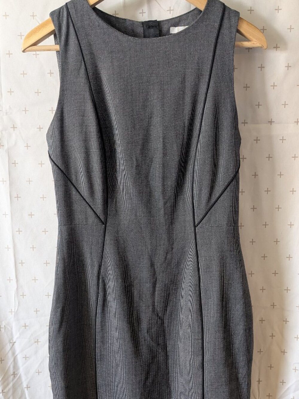 H&M Grey Business Dress Sleeveless Women's 8 Professional Or Casual